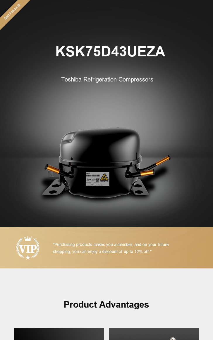 Toshiba Compressor KSK75D43UEZA, technical parameters pdf, structure diagram